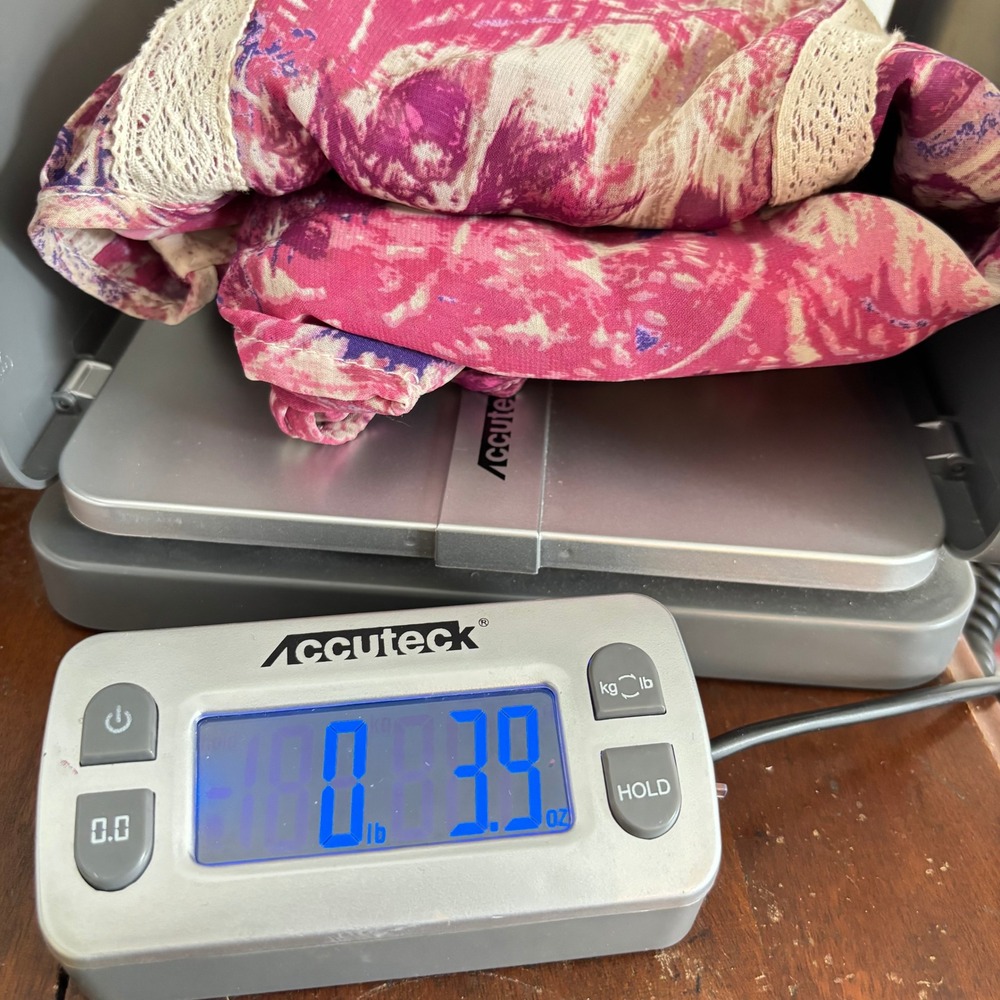 Fairy Womens XXL Pink Lace Trim Peasant Top Floral Boho Cottagecore Sheer 19914 - Picture 12 of 12